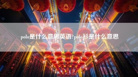 polo是什么意思(polo是什么牌子的衣服)